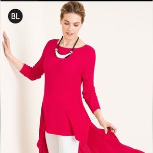 Chicos Asymmetrical-Hem Sweater